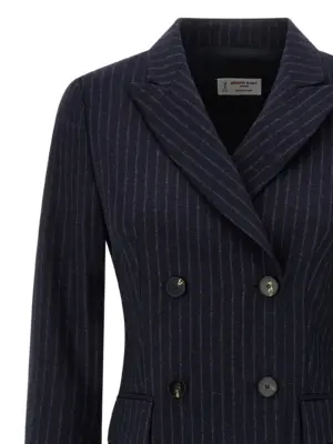 Pinstripe coat Woman ALBERTO BIANI Blue