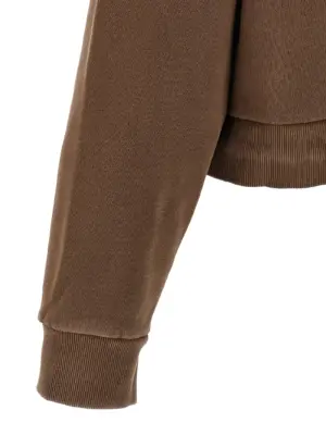 Cropped hoodie 100% cotton ENTIRE STUDIOS Brown