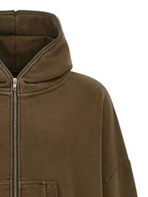 'Eternal Zip Washed' hoodie Man ENTIRE STUDIOS Brown