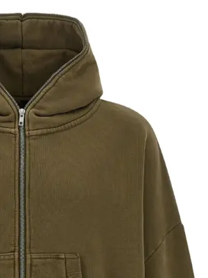 'Eternal Zip Washed' hoodie Man ENTIRE STUDIOS Green