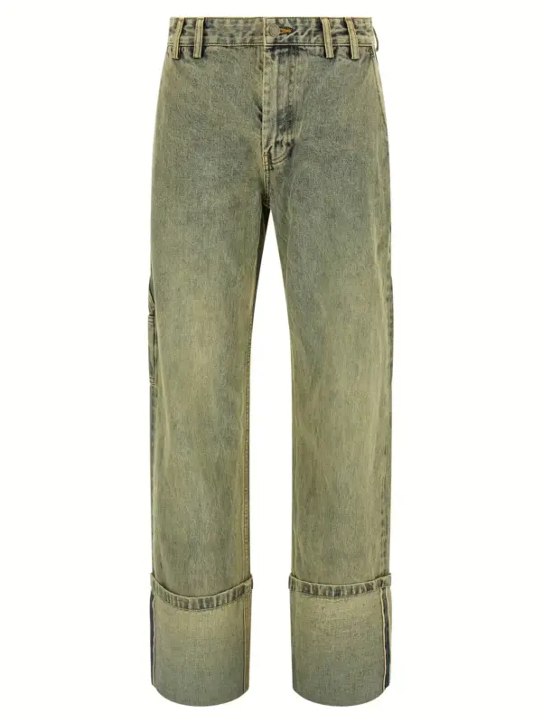 'Cuff Surface Wave' jeans ENTIRE STUDIOS Yellow