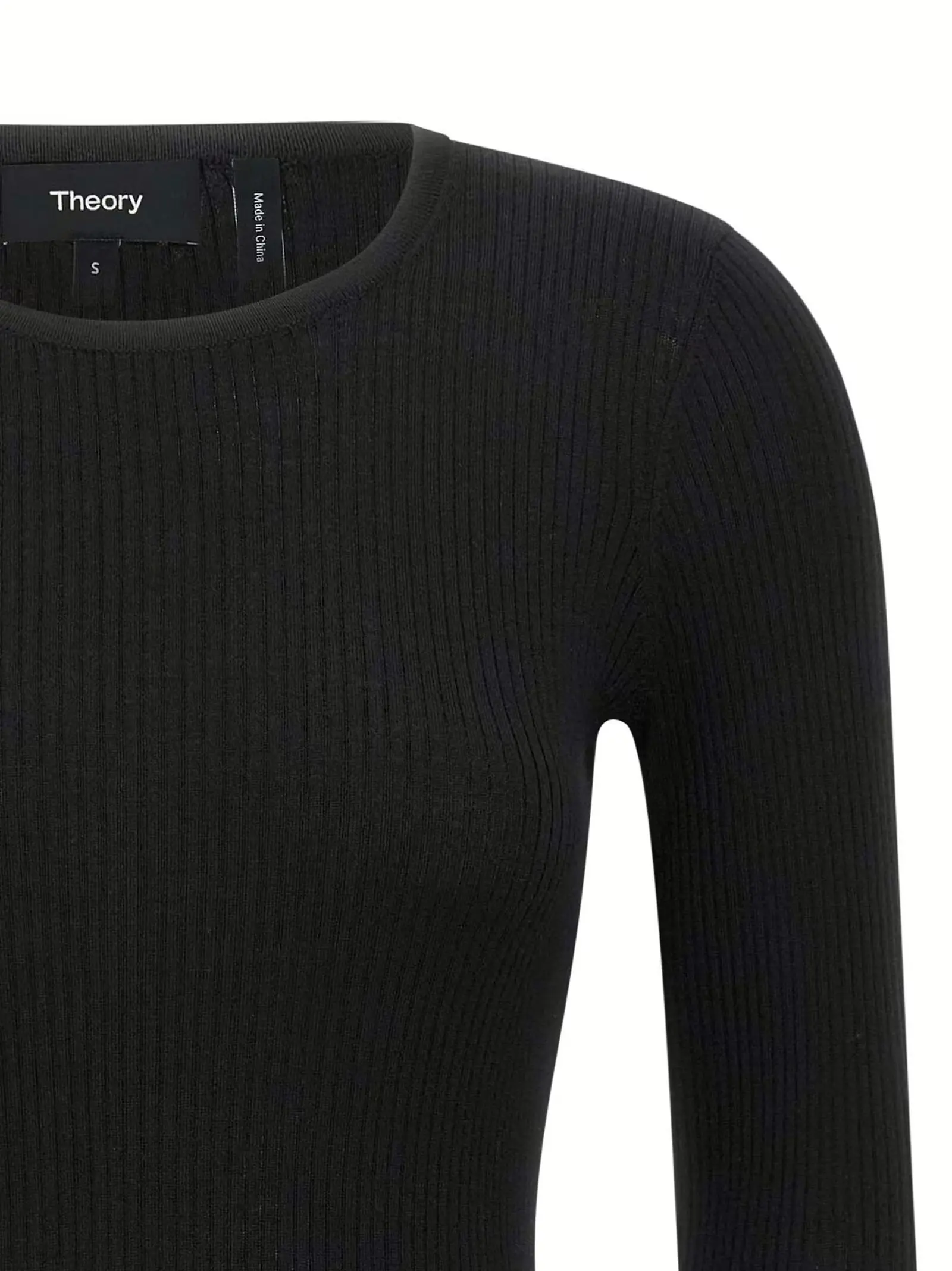 Светр Theory Ribbed Чорний 3 Ribbed sweater Woman THEORY Black