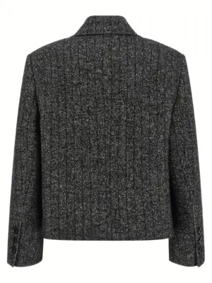 Striped wool blazer F27FXTFRZANS8051 DOLCE & GABBANA White/Black