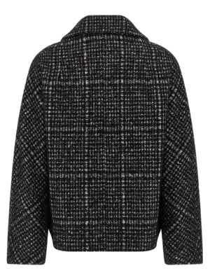 Houndstooth coat F27GDTFQZAOS8100 DOLCE & GABBANA White/Black