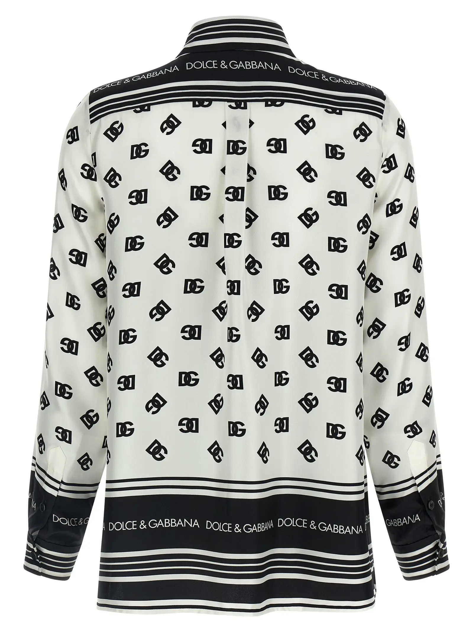 Сорочка DG print Dolce Gabbana Чорно-біла 2 DG print shirt F5S48THI1Z6HA9CN DOLCE & GABBANA White/Black