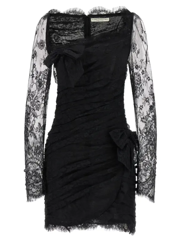 Draped dress. ALESSANDRA RICH Black