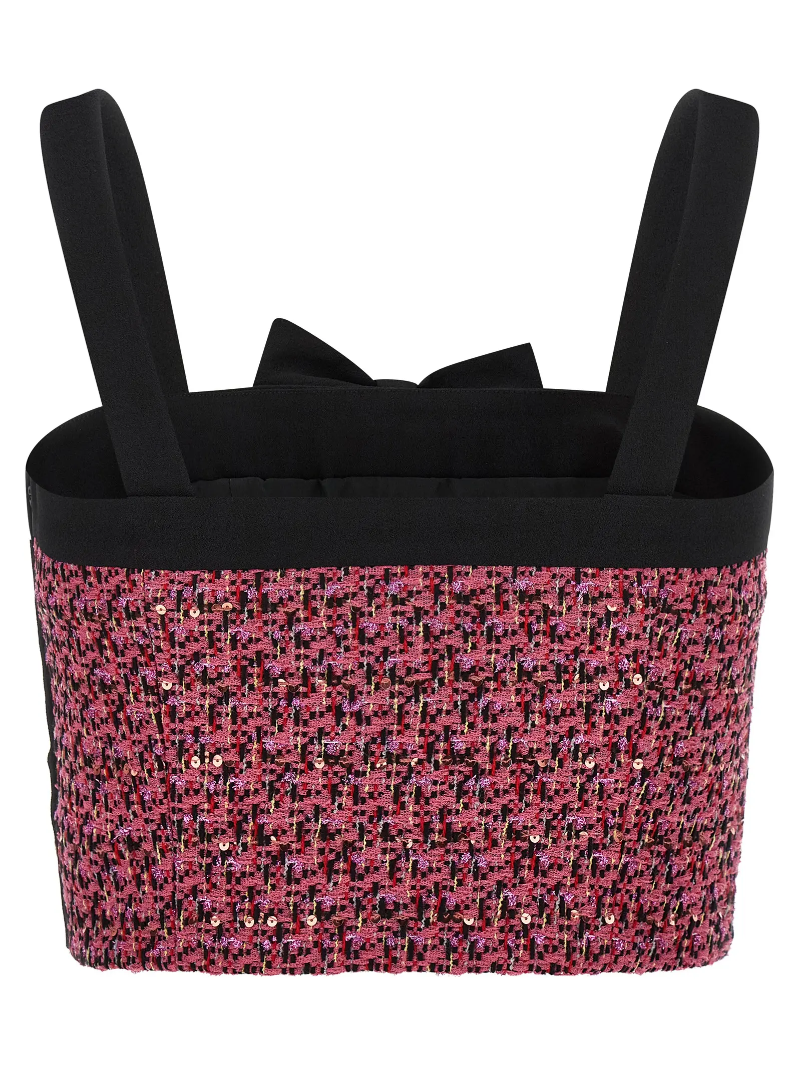 Топ Alessandra Rich Tweed Рожевий 2 Tweed top FABX4139F45851917 ALESSANDRA RICH Pink