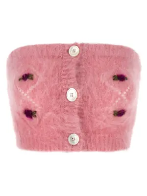 'Carded Mohair' top ALESSANDRA RICH Pink
