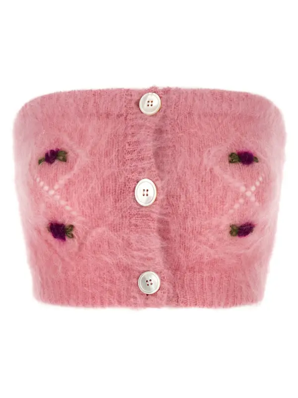 'Carded Mohair' top ALESSANDRA RICH Pink