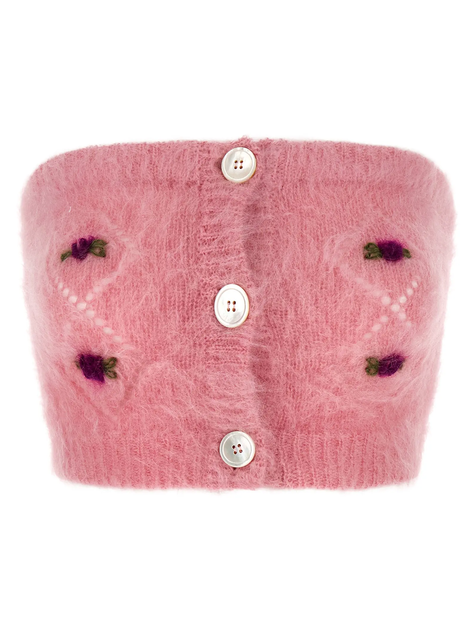 Топ Alessandra Rich Carded Mohair Рожевий 1 'Carded Mohair' top ALESSANDRA RICH Pink