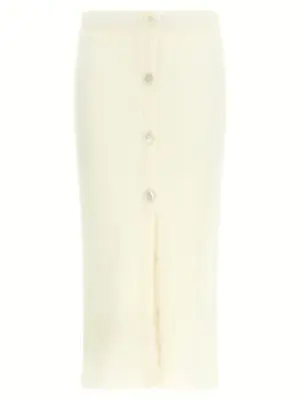 'Carded mohair' skirt ALESSANDRA RICH White