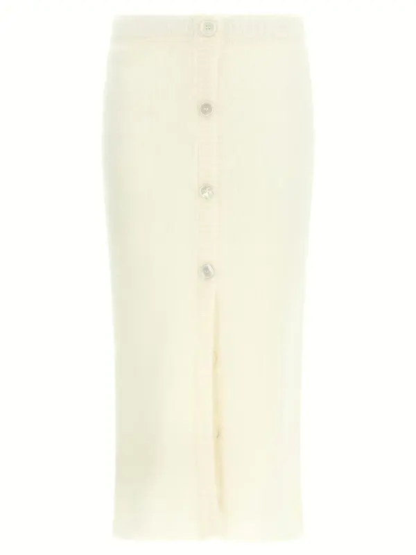 'Carded mohair' skirt ALESSANDRA RICH White