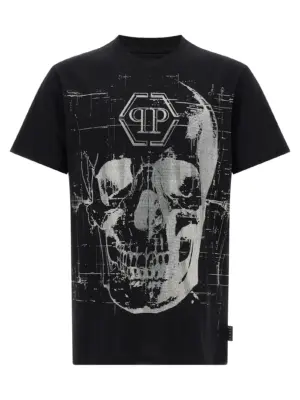 'Skull Strass' T-shirt PHILIPP PLEIN Black