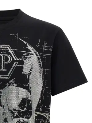 'Skull Strass' T-shirt Man PHILIPP PLEIN Black