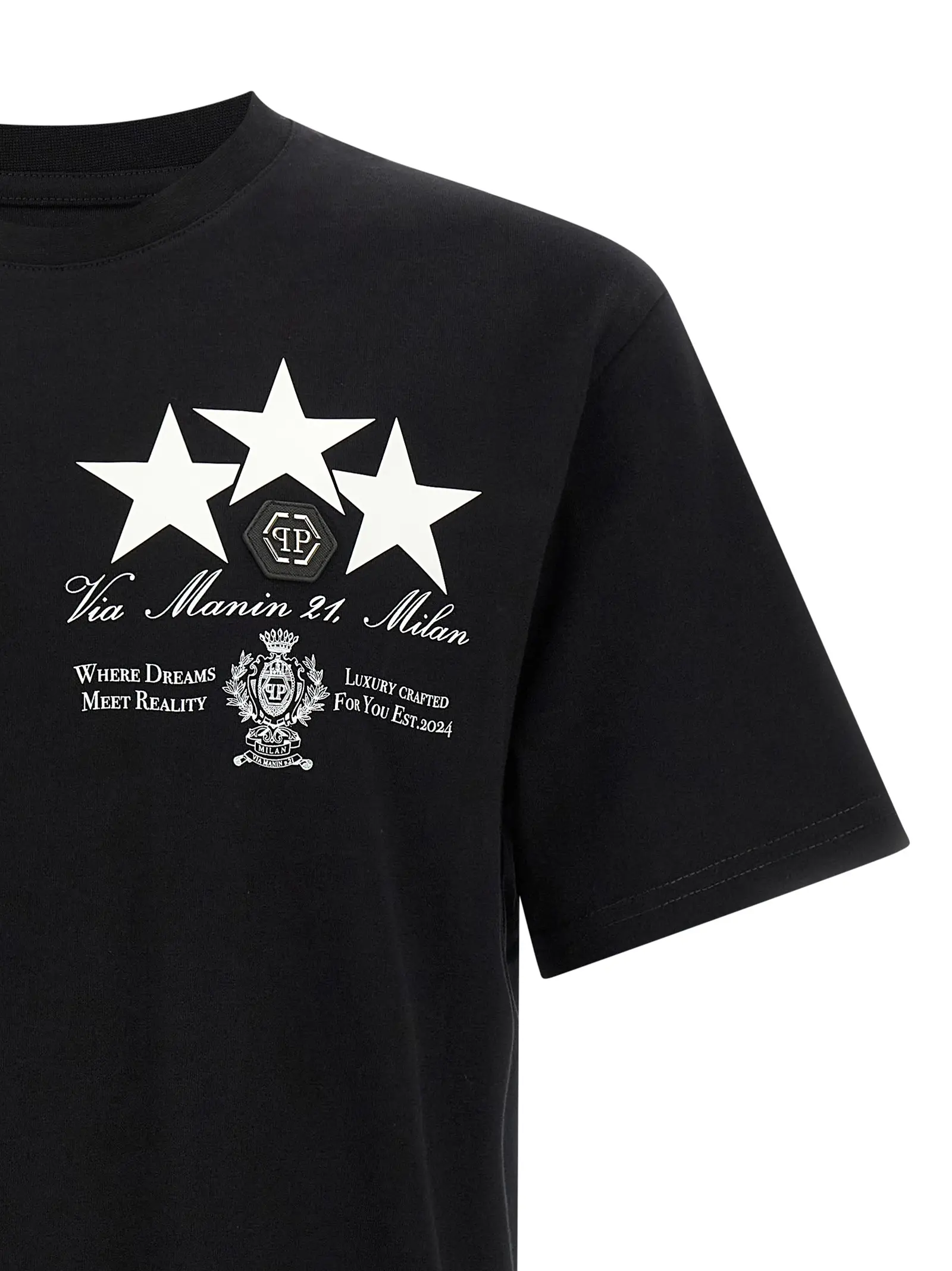 Футболка Philipp Plein Print and patch Чорна 3 Print and patch t-shirt Man PHILIPP PLEIN Black