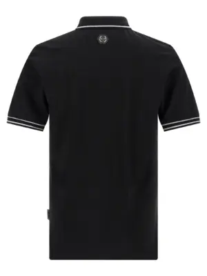 'Skull & Bones' polo shirt FAECMTK8485PTE003N02 PHILIPP PLEIN Black
