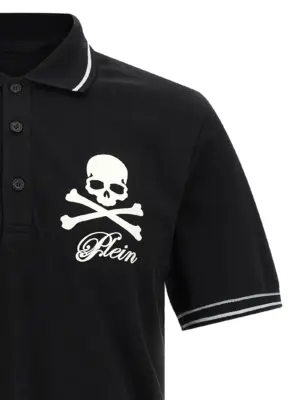 'Skull & Bones' polo shirt Man PHILIPP PLEIN Black