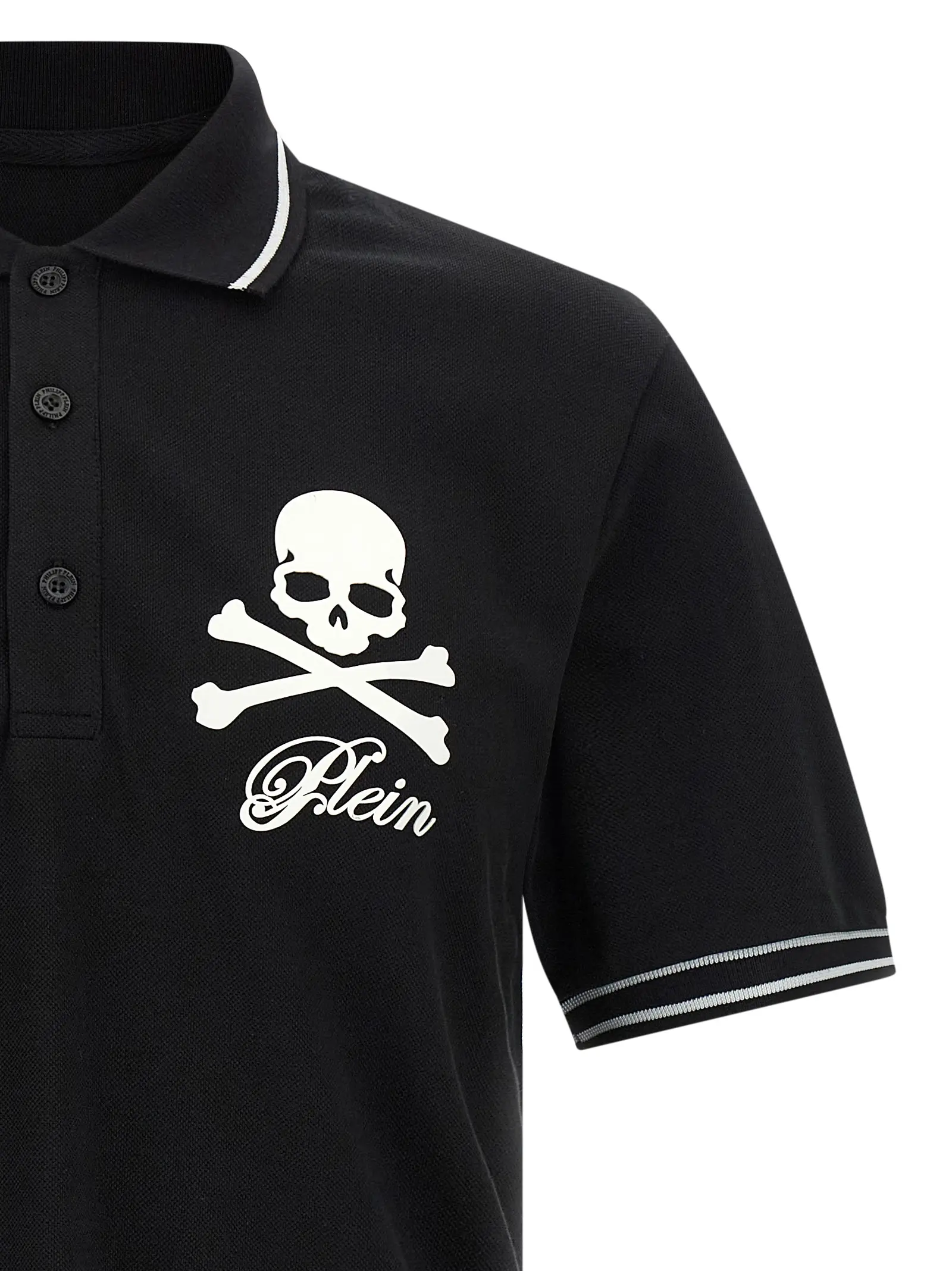Поло Philipp Plein Skull & Bones Чорне 3 'Skull & Bones' polo shirt Man PHILIPP PLEIN Black