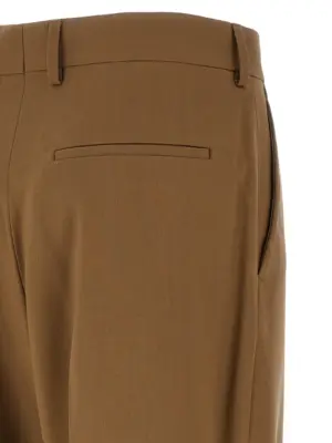 Gabardine wool trousers 100% virgin wool FENDI Brown