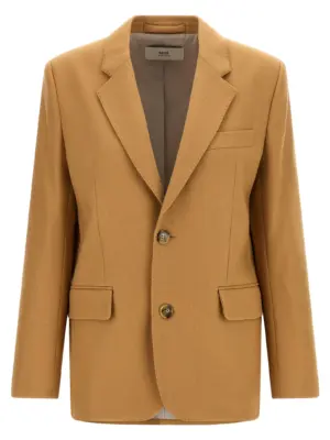 Wool blazer AMI PARIS Beige