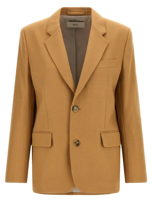 Wool blazer AMI PARIS Beige