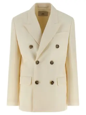 Wool blazer AMI PARIS White