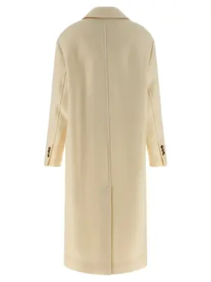 Double-breasted coat FCO458WV0078185 AMI PARIS White