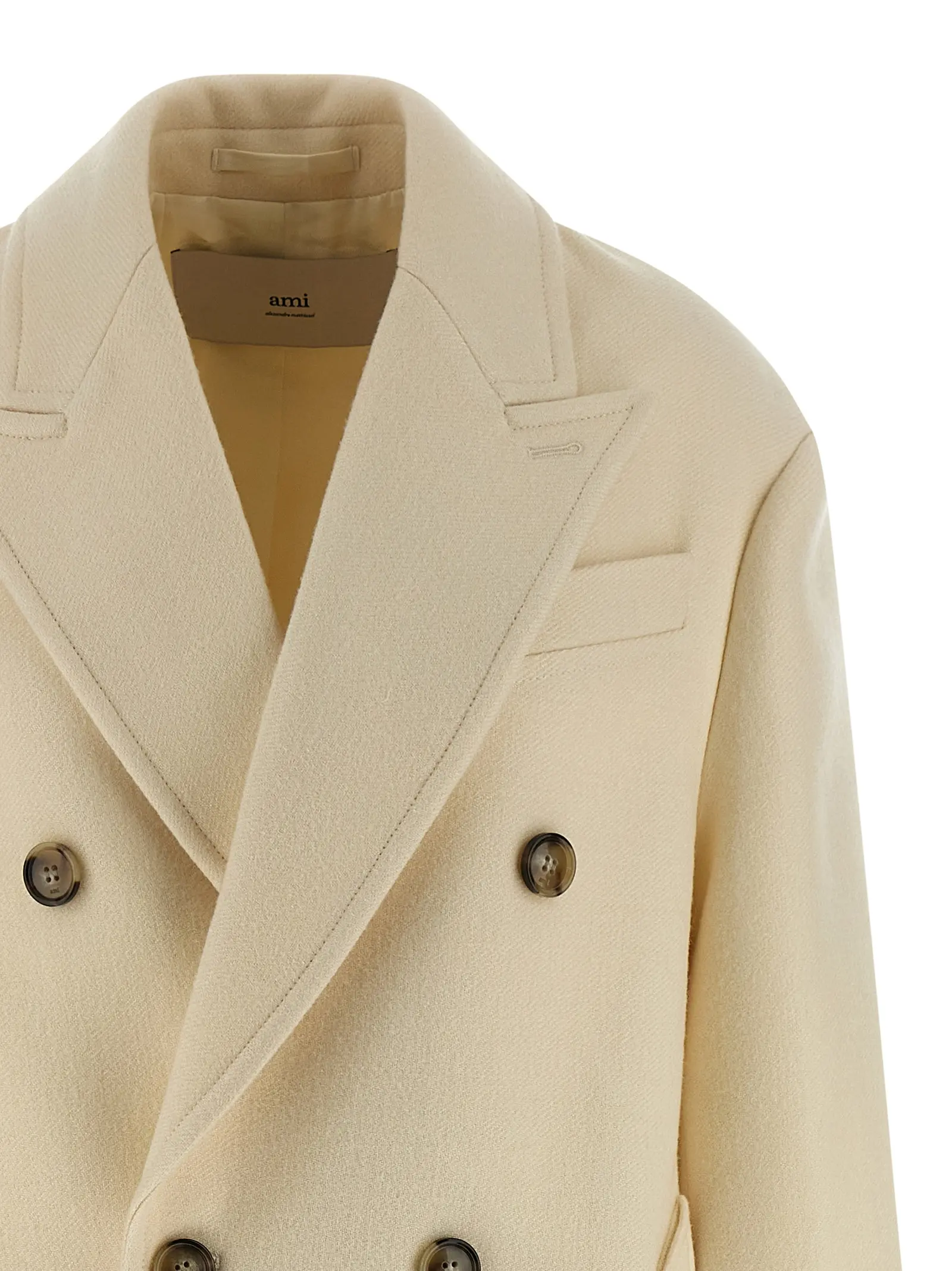 Пальто Ami Paris Double-breasted Біле 3 Double-breasted coat Woman AMI PARIS White