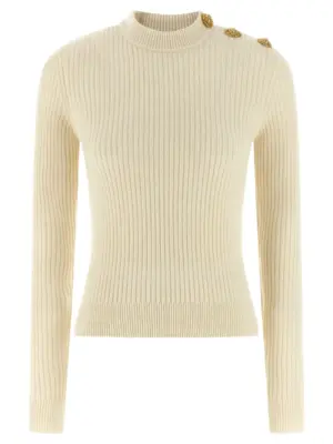 Ribbed sweater BALMAIN White