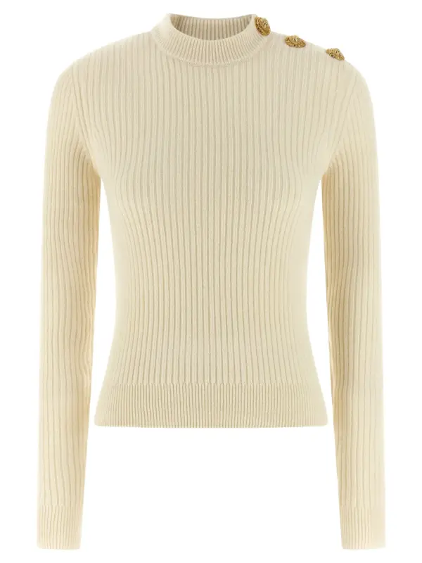 Ribbed sweater BALMAIN White