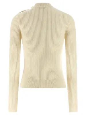 Ribbed sweater FF0KD095KJ170KA BALMAIN White