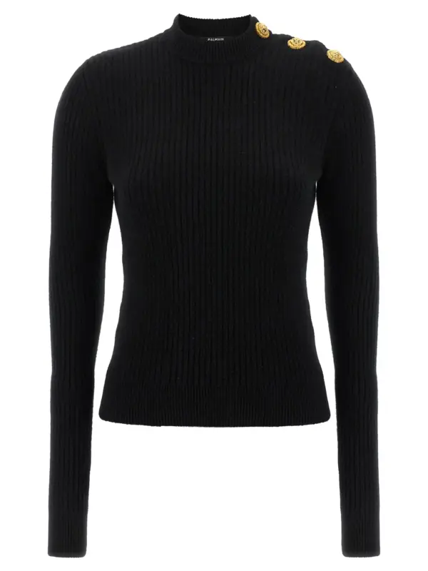 Ribbed sweater BALMAIN Black