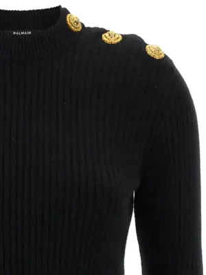 Ribbed sweater Woman BALMAIN Black
