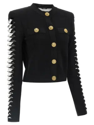 Cut-out blazer Woman BALMAIN Black
