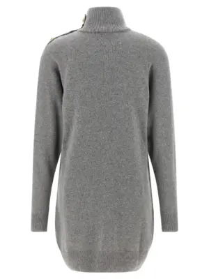 Cashmere wool dress FF0R9382KI879UB BALMAIN Gray