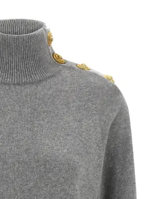 Cashmere wool dress Woman BALMAIN Gray