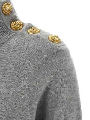 Cashmere wool dress 50% cachemire 50% virgin wool BALMAIN Gray