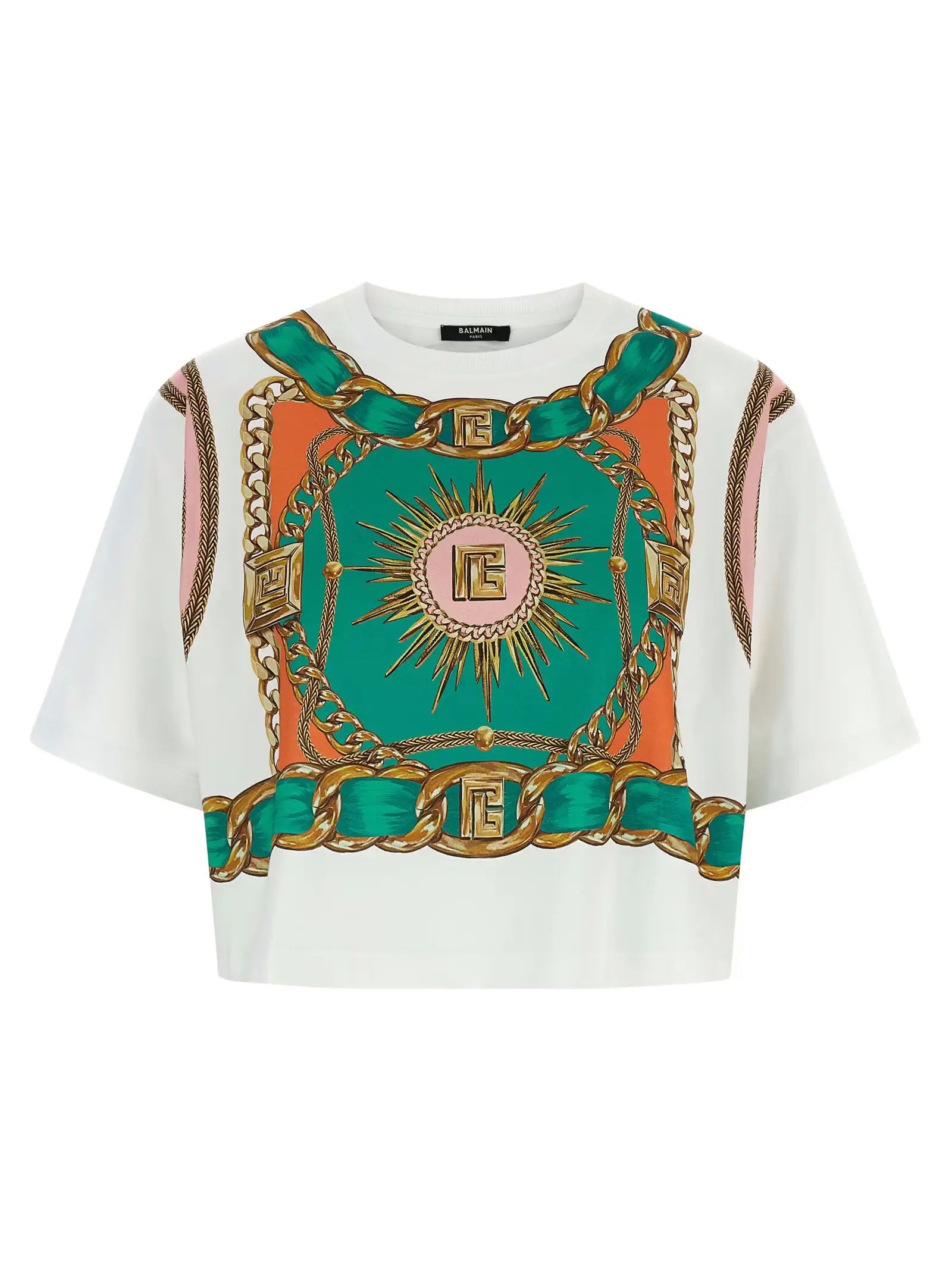 Футболка Balmain Foulard Print Balmain Багатокольорова 1 'Balmain Foulard' print T-shirt BALMAIN Multicolor