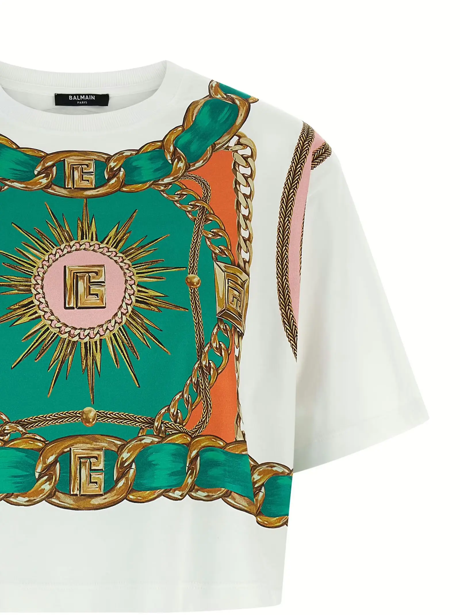 Футболка Balmain Foulard Print Balmain Багатокольорова 3 'Balmain Foulard' print T-shirt Woman BALMAIN Multicolor