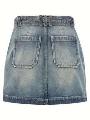 Cargo pocket skirt FF1LBA88DF796FC BALMAIN Light Blue