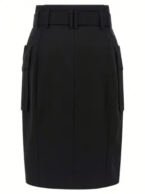 Wrap skirt FF1LC270CF690PA BALMAIN Black