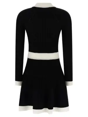 Two-tone dress FF1R9858KI64EAB BALMAIN White/Black