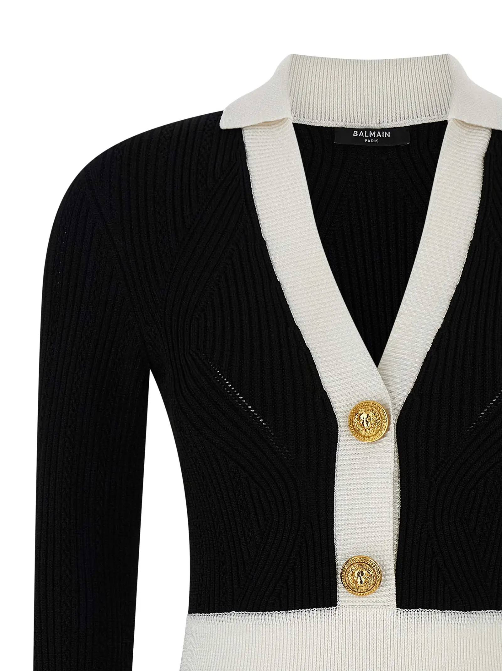 Сукня Balmain Two-tone Чорно-біла 3 Two-tone dress Woman BALMAIN White/Black