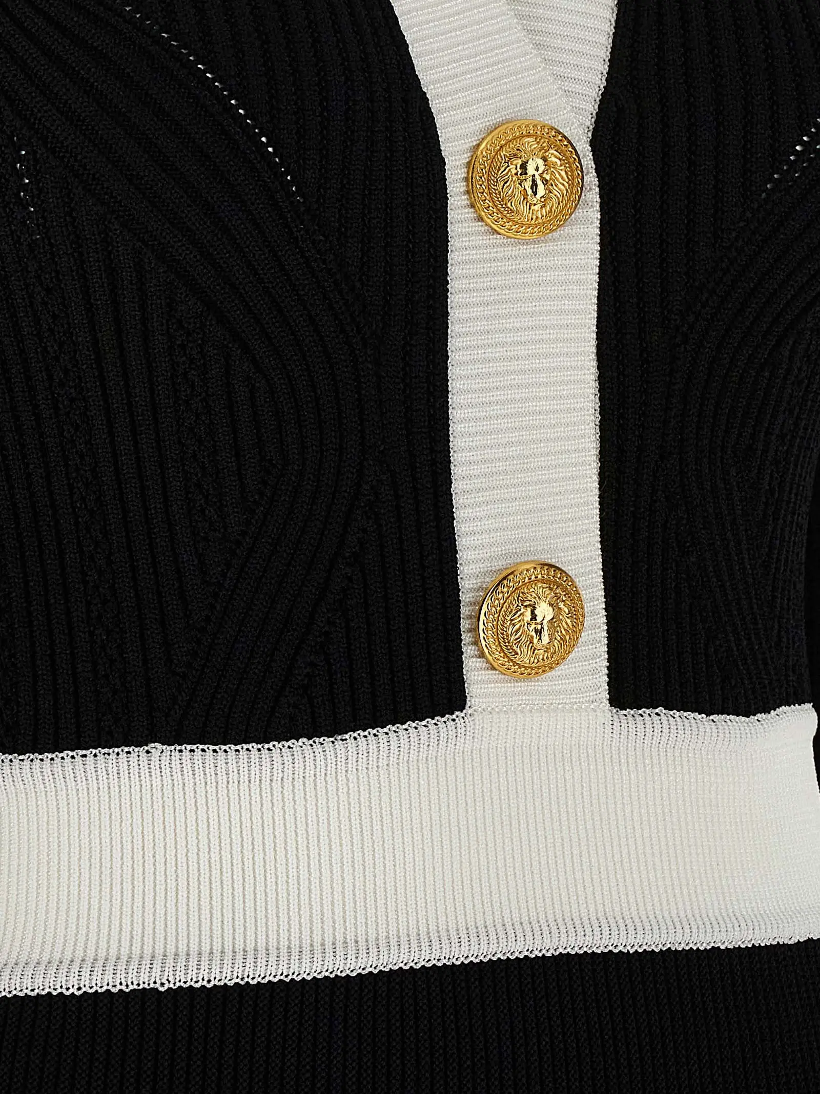 Сукня Balmain Two-tone Чорно-біла 4 Two-tone dress 84% viscose