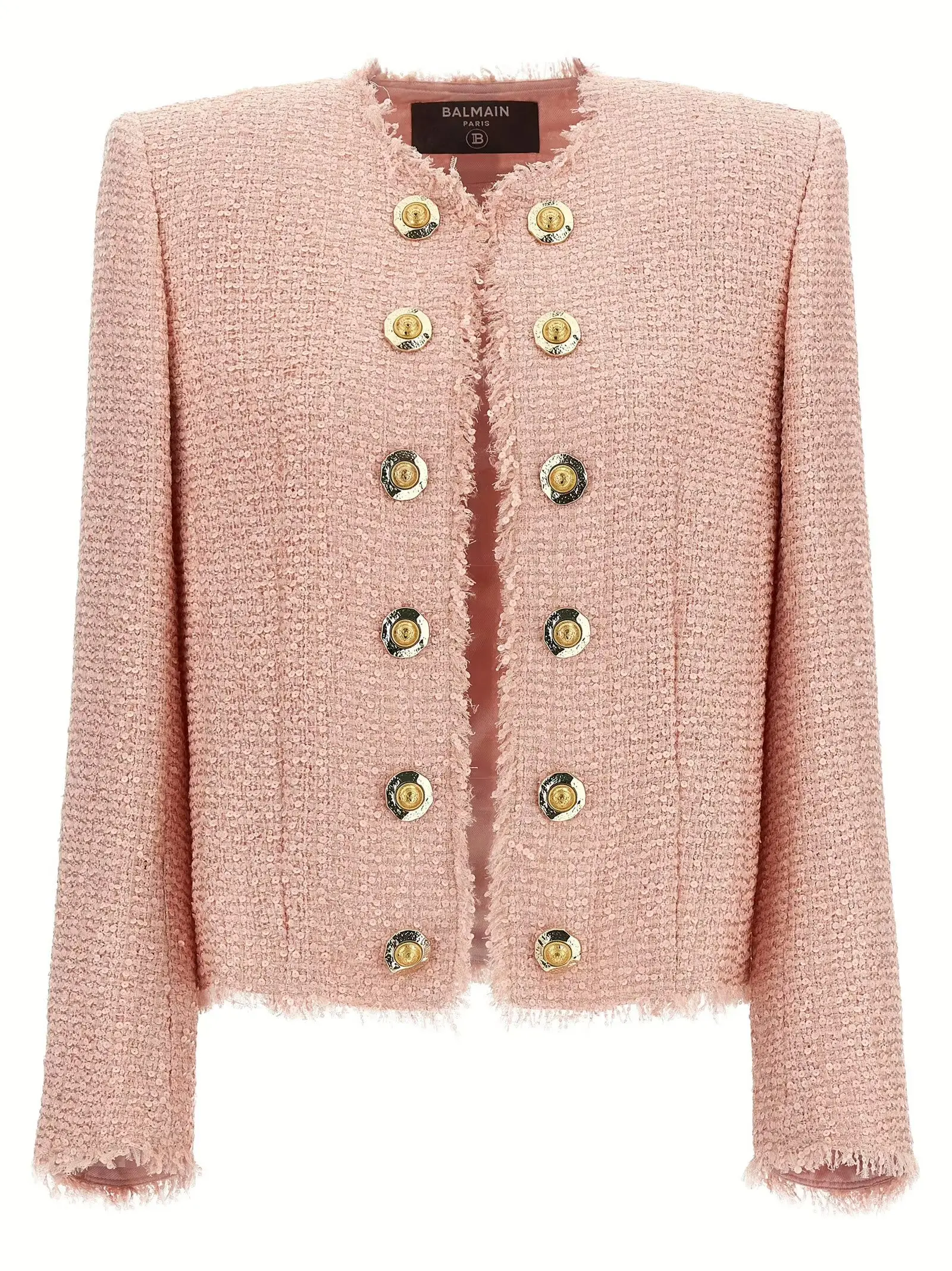 Жакет Balmain Sequin tweed Рожевий 1 Sequin tweed blazer BALMAIN Pink