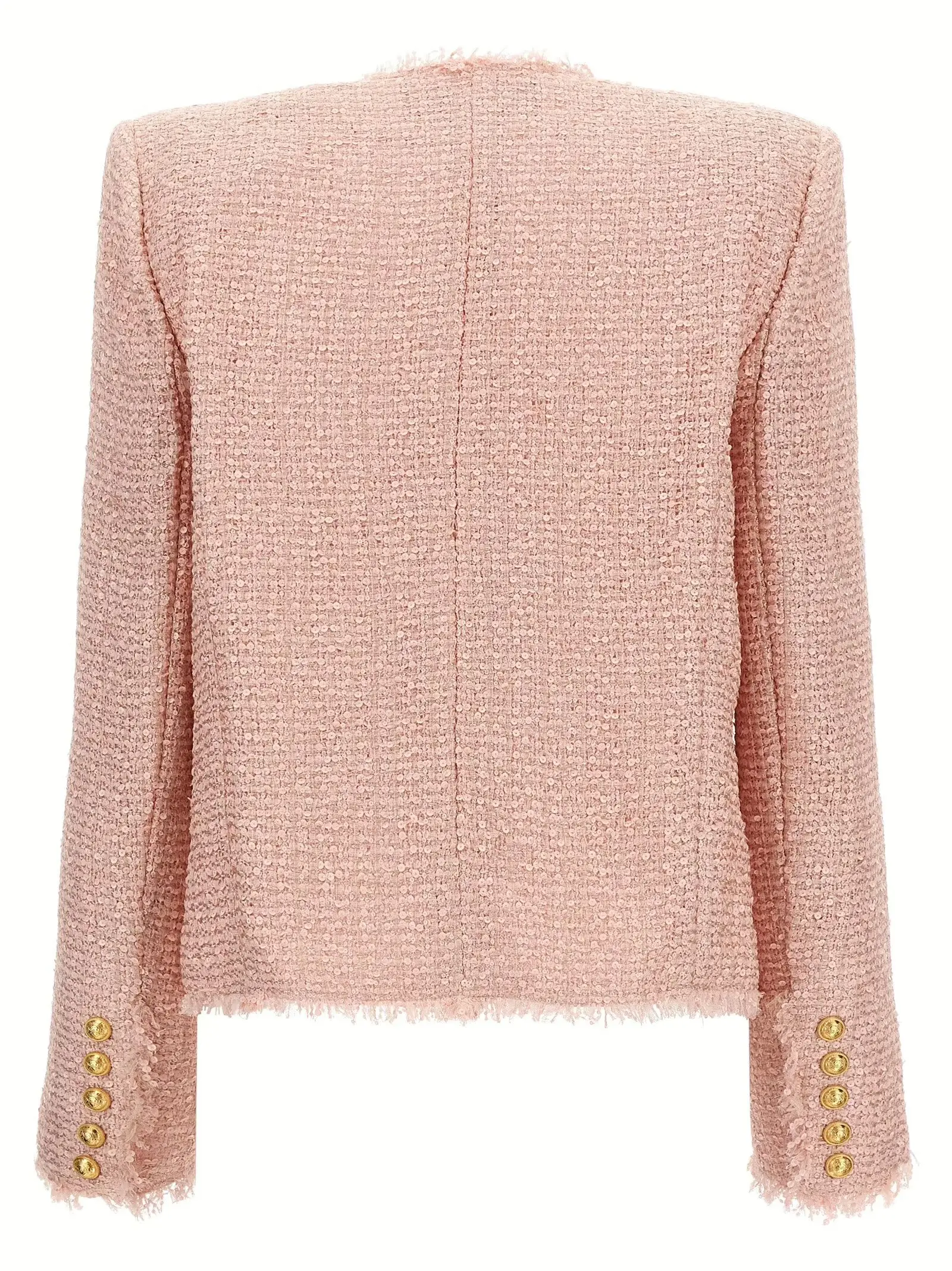 Жакет Balmain Sequin tweed Рожевий 2 Sequin tweed blazer FF1SM508XL014CU BALMAIN Pink