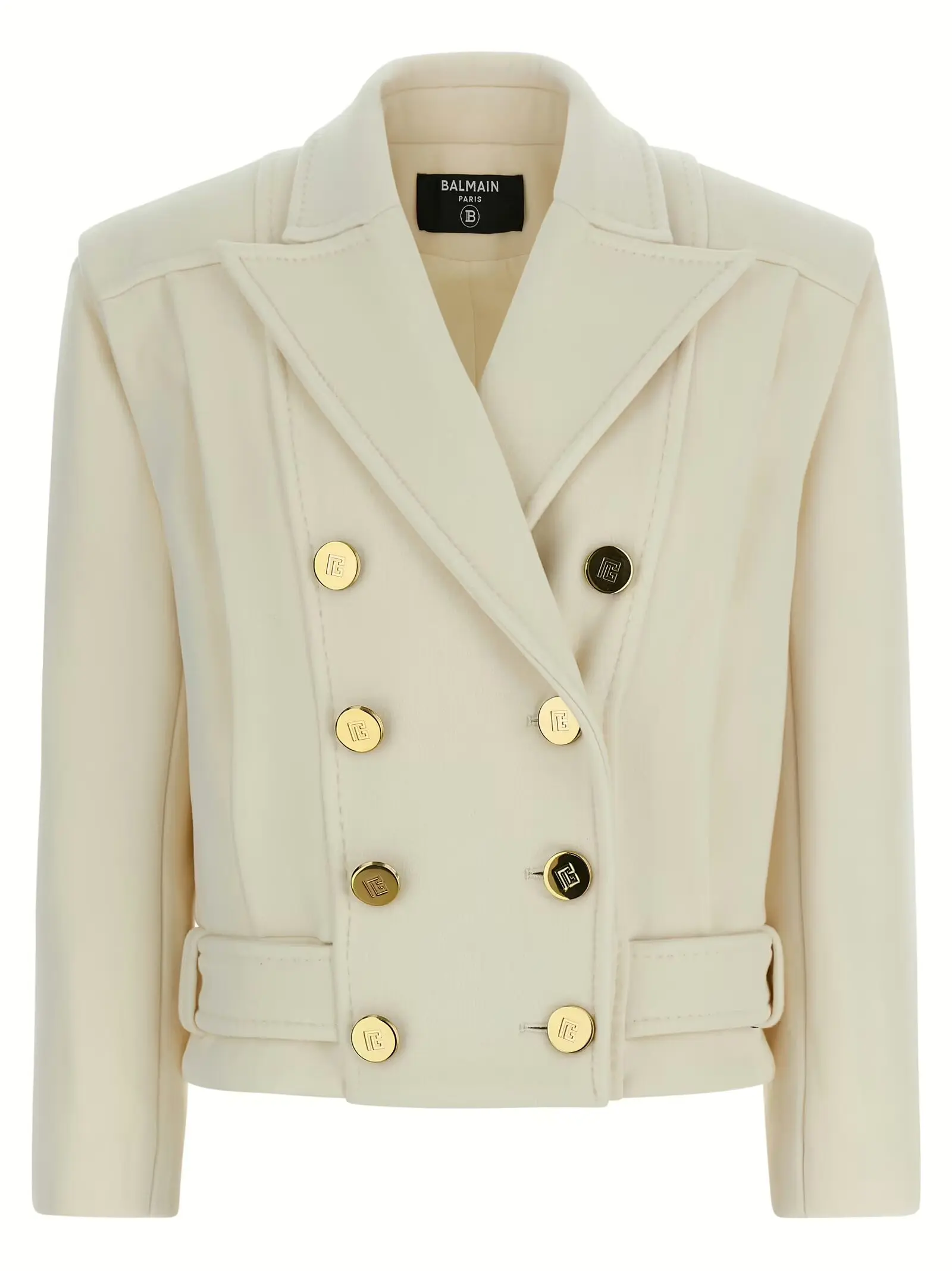 Пальто двобортне Balmain Біле 1 Double-breasted coat BALMAIN White