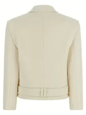 Double-breasted coat FF1UA095WB500FA BALMAIN White