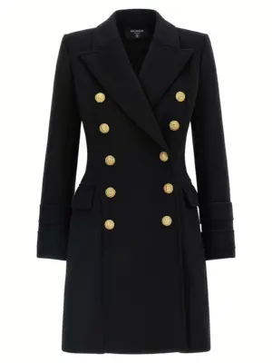 '10 Bottoni' coat BALMAIN Black