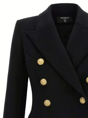 '10 Bottoni' coat Woman BALMAIN Black